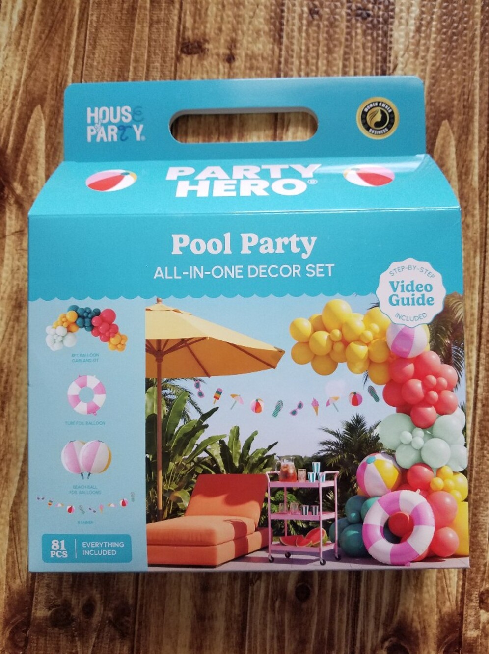 House of Party Pool Party Balloon Garland All In One Decor Set NIB NWT DIY